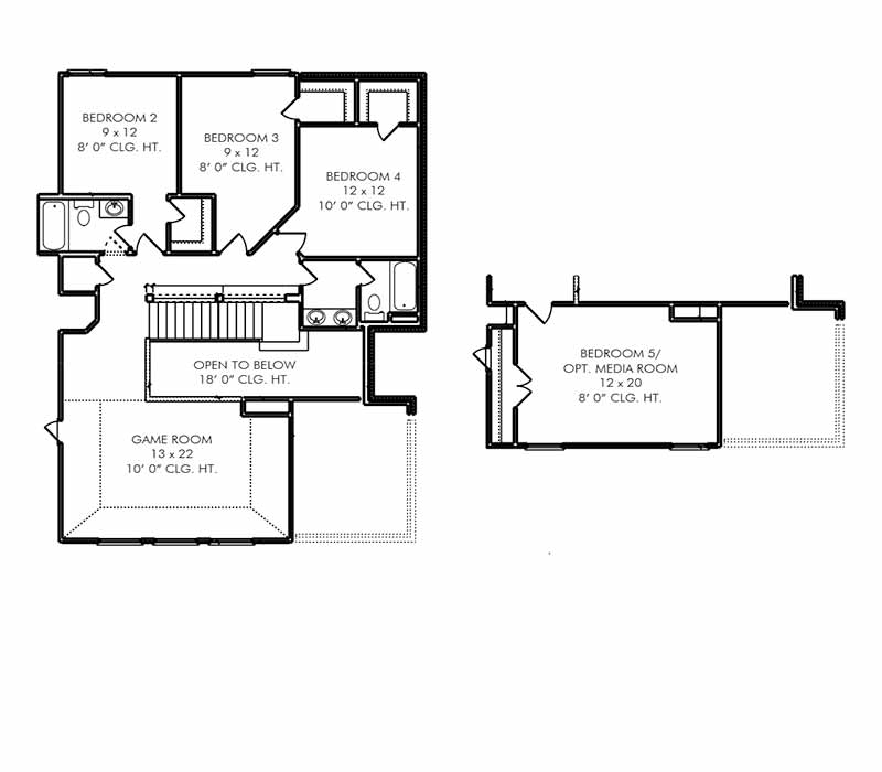 The Morton Floor Plan - Second Floor